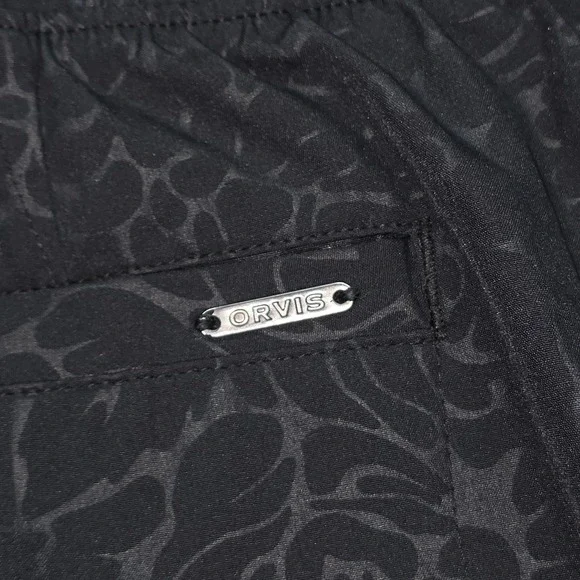 Orvis Womens Black Floral Active Skort Size Medium Zip Pockets Hiking Golf - Picture 6 of 7